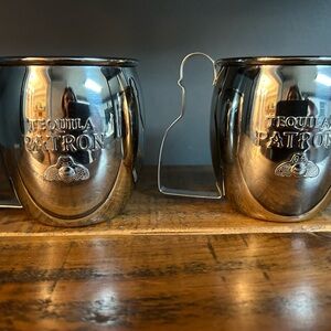 Set of two Tequila Patron Moscow Mule Mugs with Bee Logo
